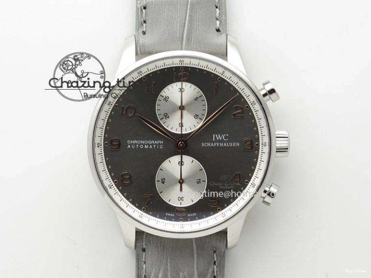 MIROTIME 0418 Portuguese Chrono RG IW371480 ZF 1:1 Best Edition White Dial On Brown Leather Strap A7750 V HighPerformance 7266